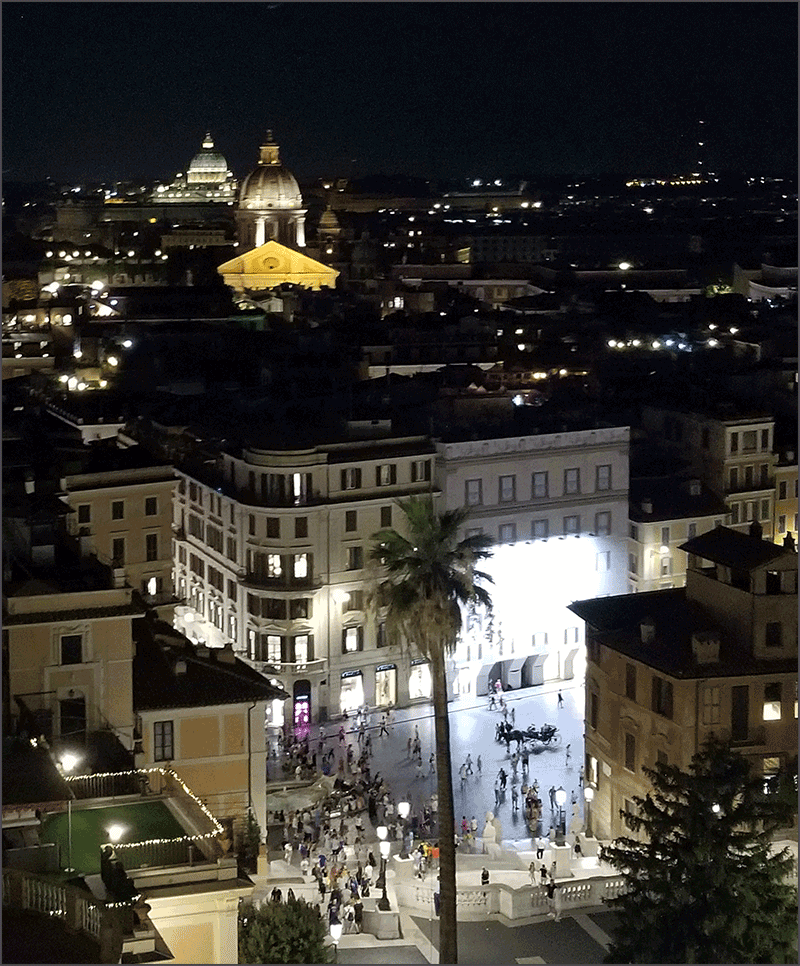 Rome view from Hassler terrace